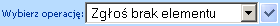 zglos brak elementu