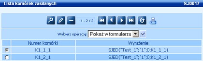 lista komorek zasilanych