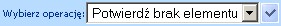 potwierdz brak elementu