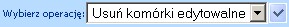 usun komorki edytowalne