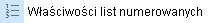 wlasciwosci listy numero