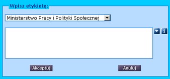 wpisz etykiete