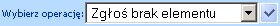 zglos brak elementu