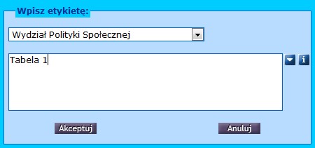 wpisz etykiete